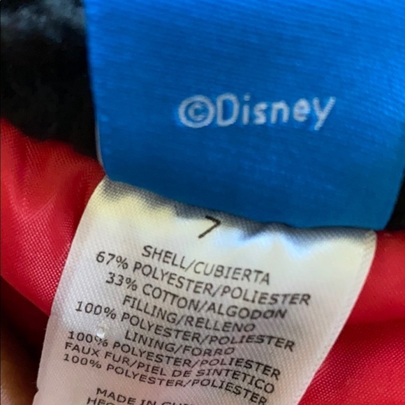Kids Red Disney Jacket Mickey Ears Hooded - Picture 3 of 11